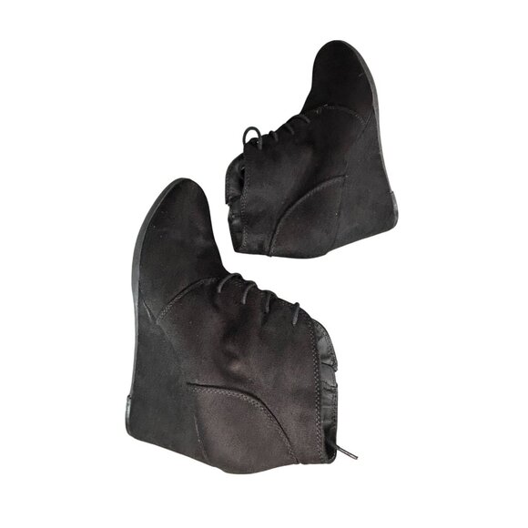 American Rag Womens Black Suede Wedge Ankle Boots Size 11 - Picture 6 of 7